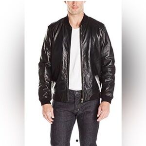 Ted Baker Man Dryden Leather Jacket